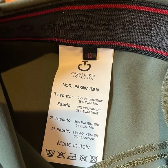 Kids Cavalleria Green Logo grip Breeches - Picture 6 of 8